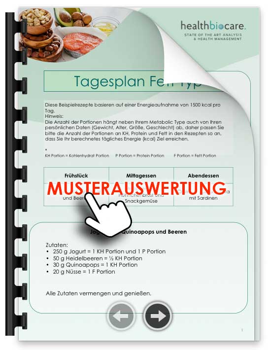 Tagesplan Fett Typ | Swiss Health Bio Care